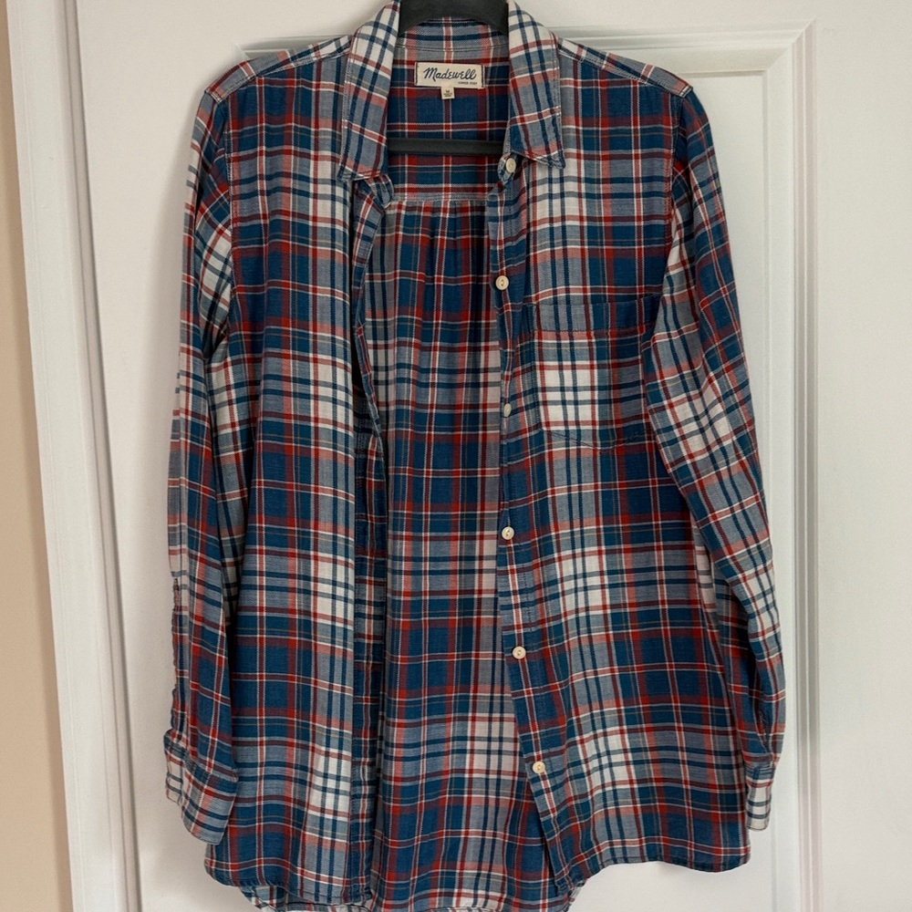 Madewell Women's Multicolor Plaid Shirt medium EUC